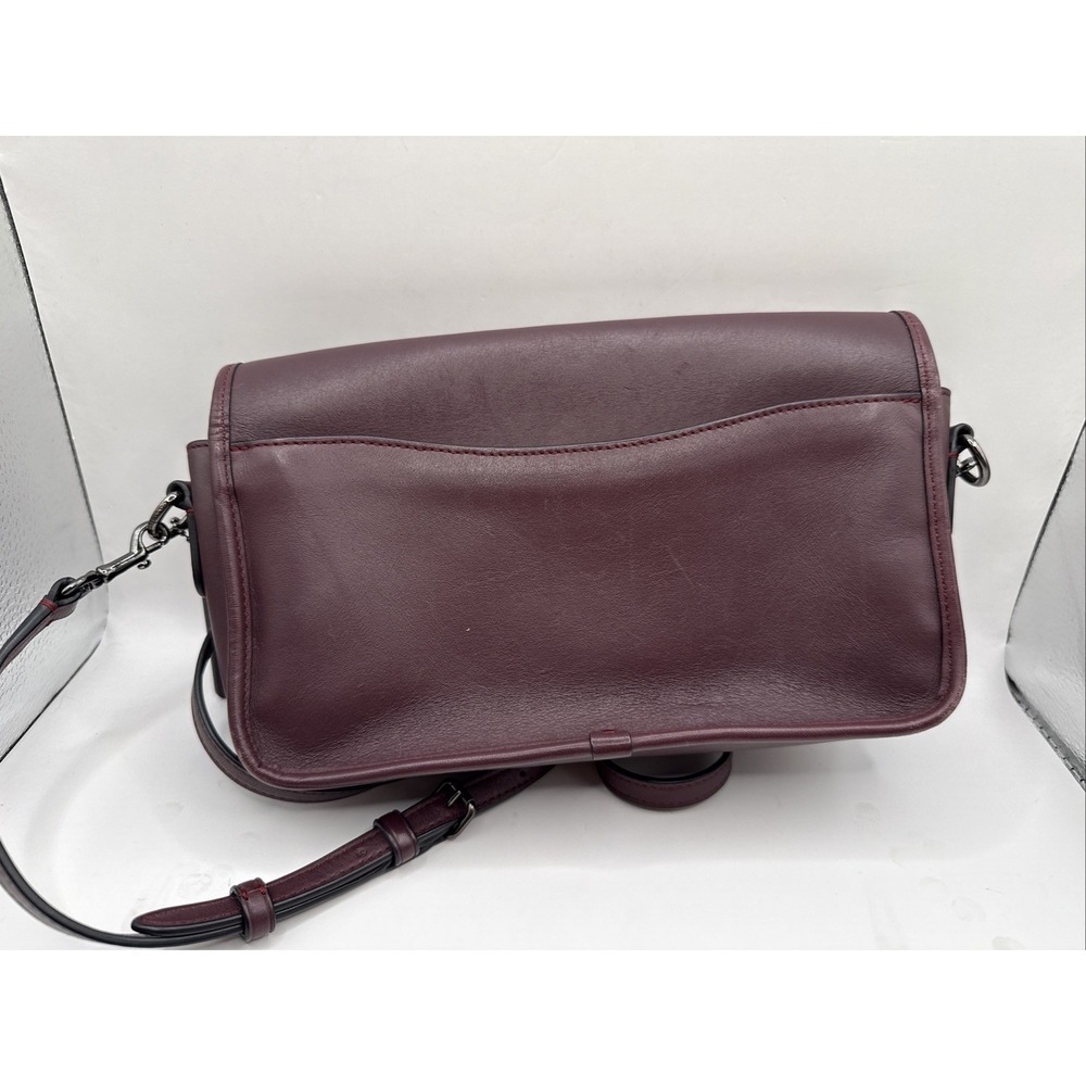 2017 Coach 75th Anniv Dinky Maroon Leather Crossbody Re-Edition 57325 - Picture 5 of 14